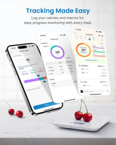 Smart Kitchen Scales with App & Nutrition Calculator – 5kg Food Scale for Baking, Weight Loss, Calorie Counting & Accuracy